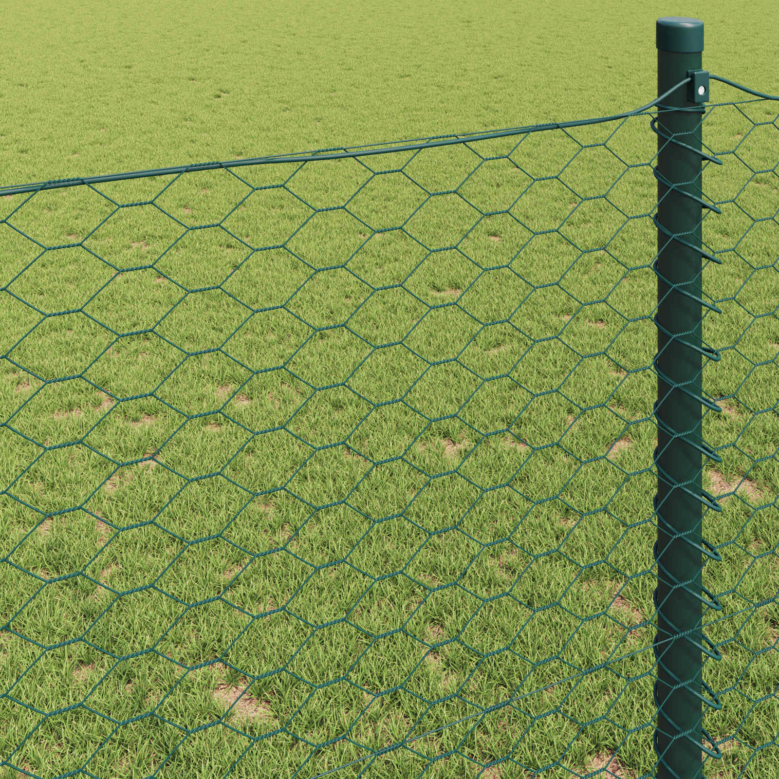 Heksagonalna ograda Zelena 0,5 x 10 m PVC