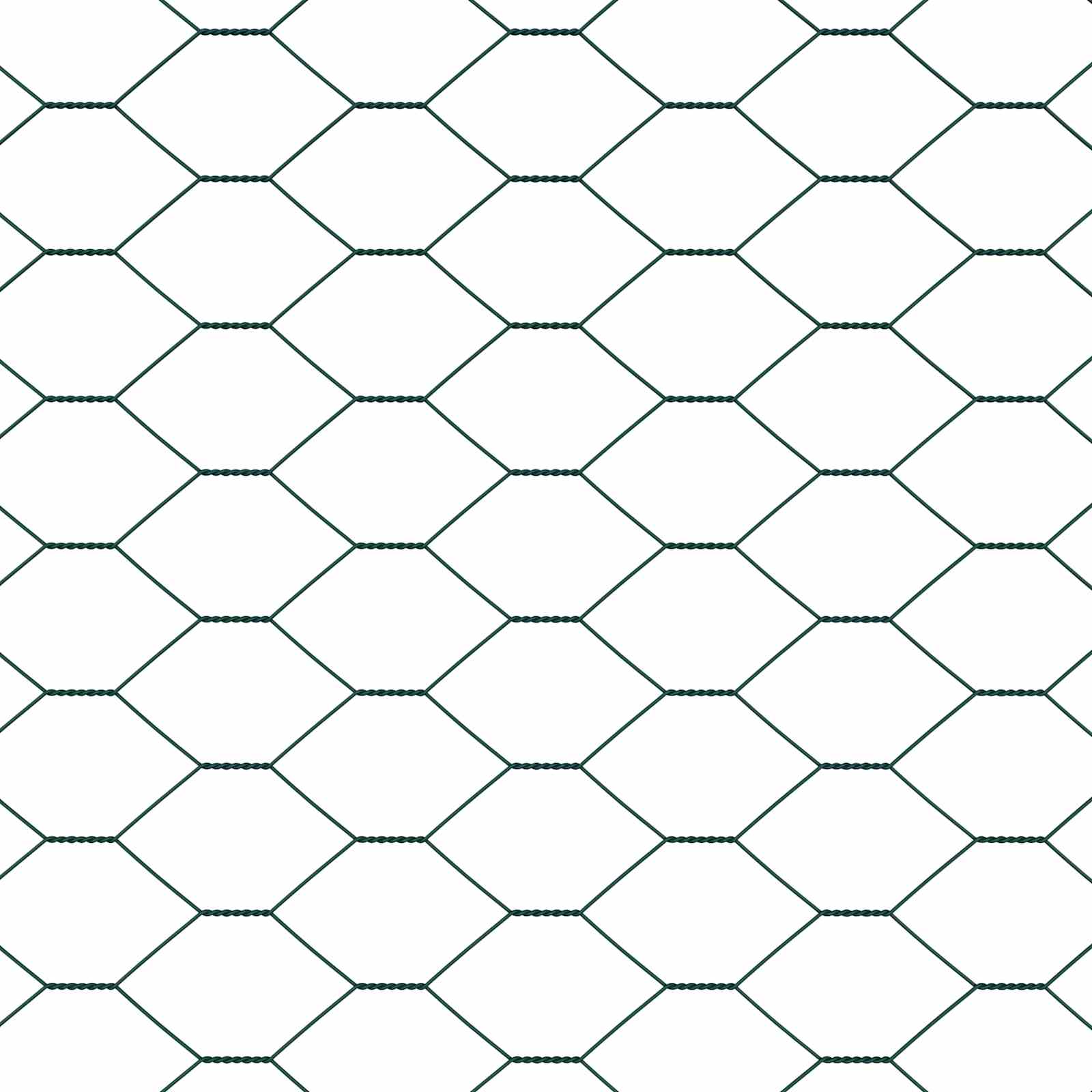 Heksagonalna ograda 0,5 x 10 m PVC Zelena