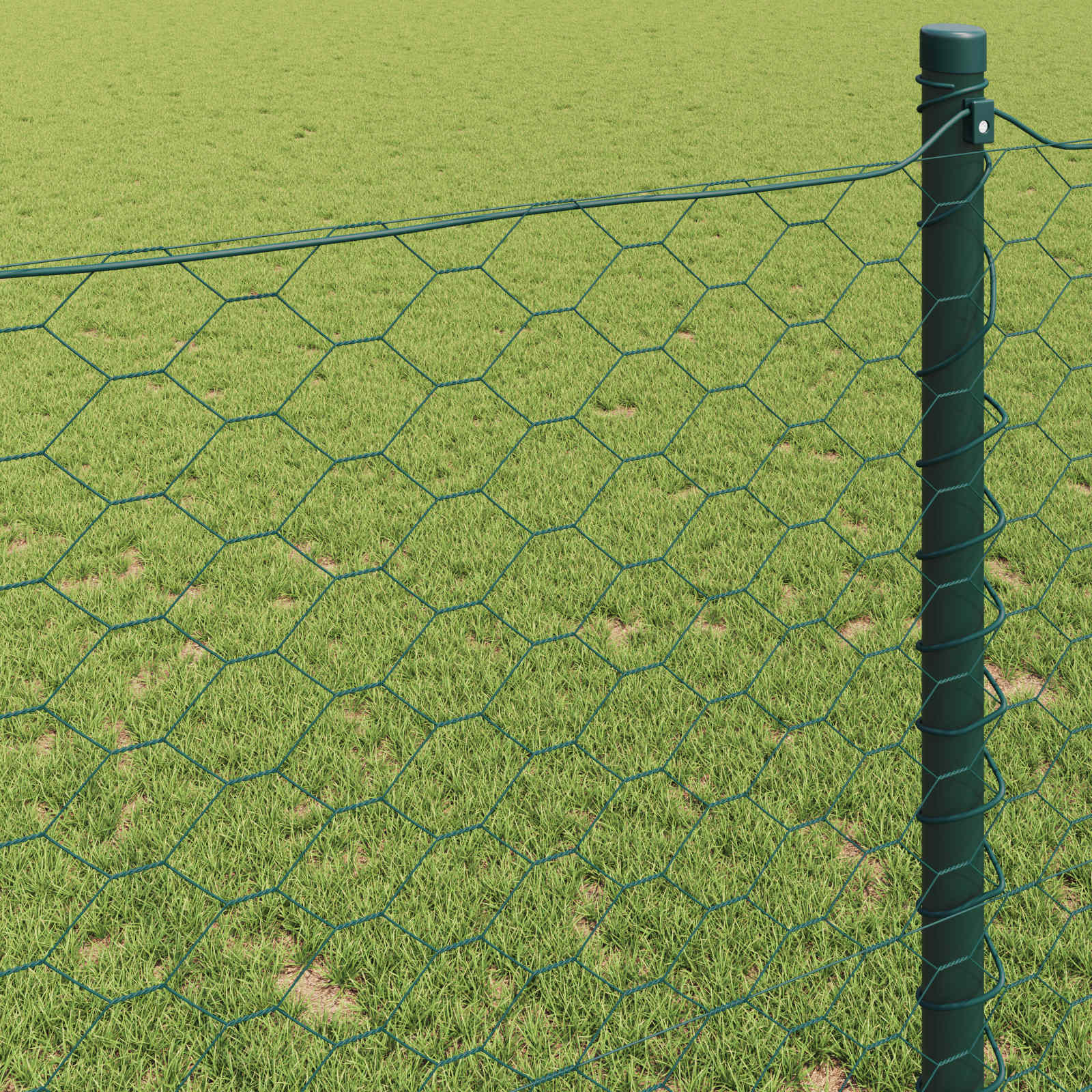 Heksagonalna ograda 0,5 x 10 m PVC Zelena