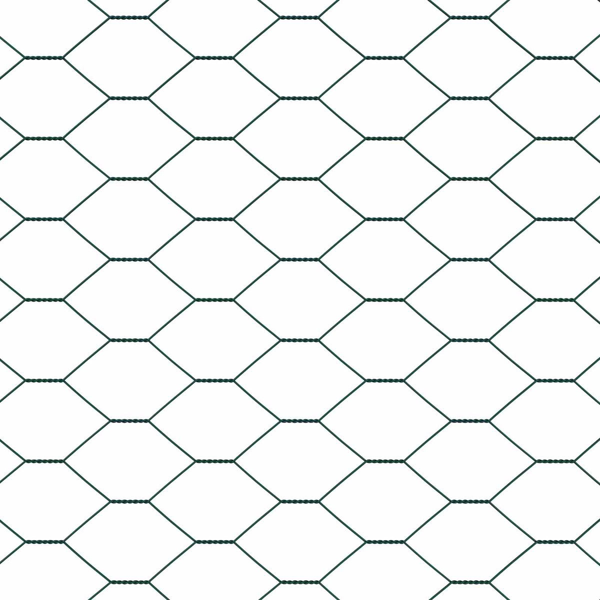 Heksagonalna ograda 0,8 x 10 m PVC Zelena