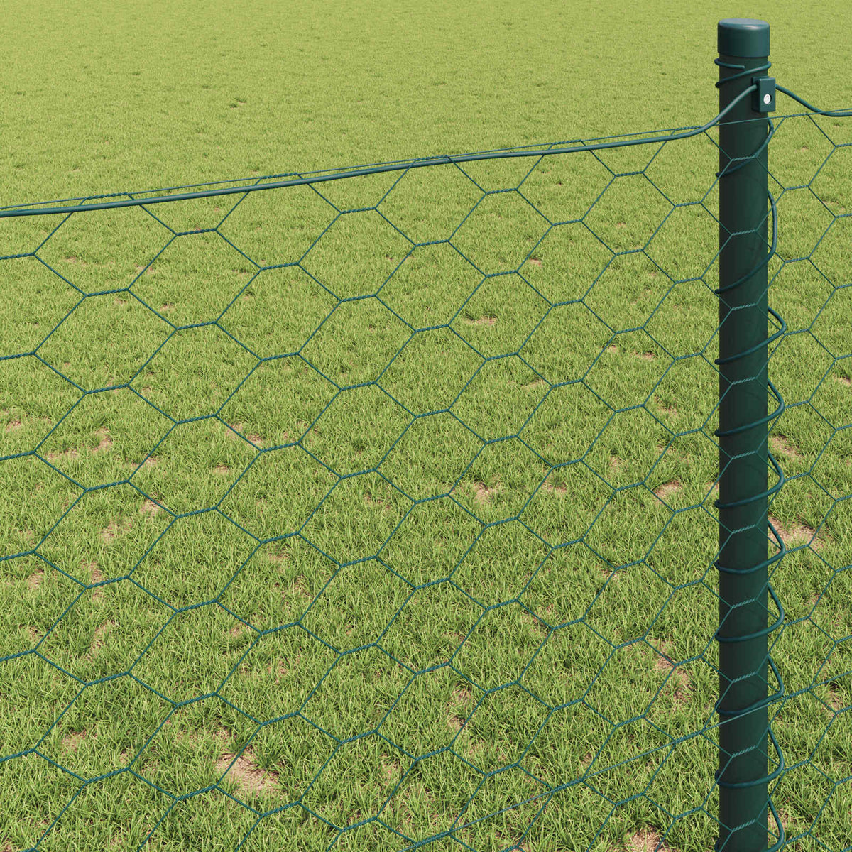 Heksagonalna ograda 0,8 x 10 m PVC Zelena