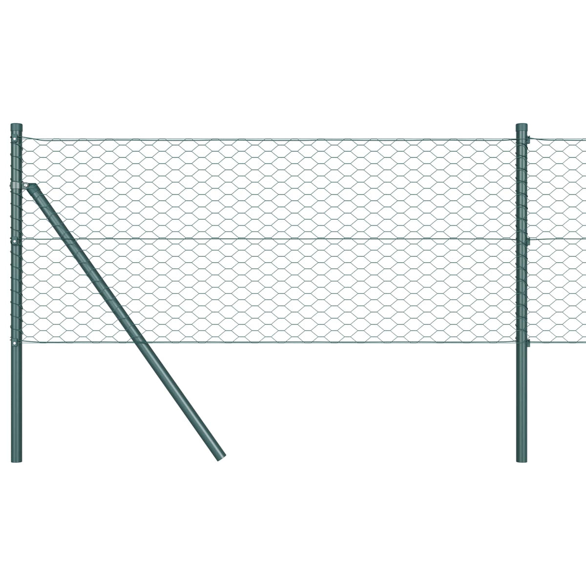 Heksagonalna ograda 0,8 x 10 m PVC Zelena