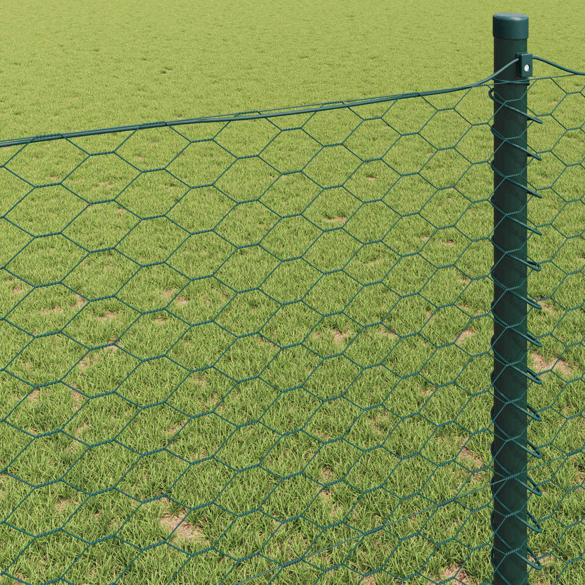 Heksagonalna ograda 1,2 x 10 m PVC Zelena
