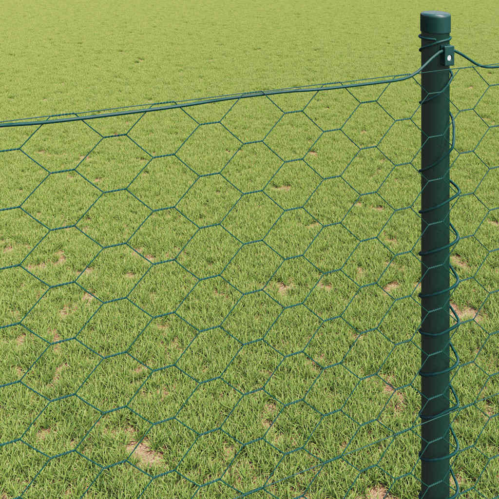 Heksagonalna ograda 0,6 x 50 m PVC Zelena