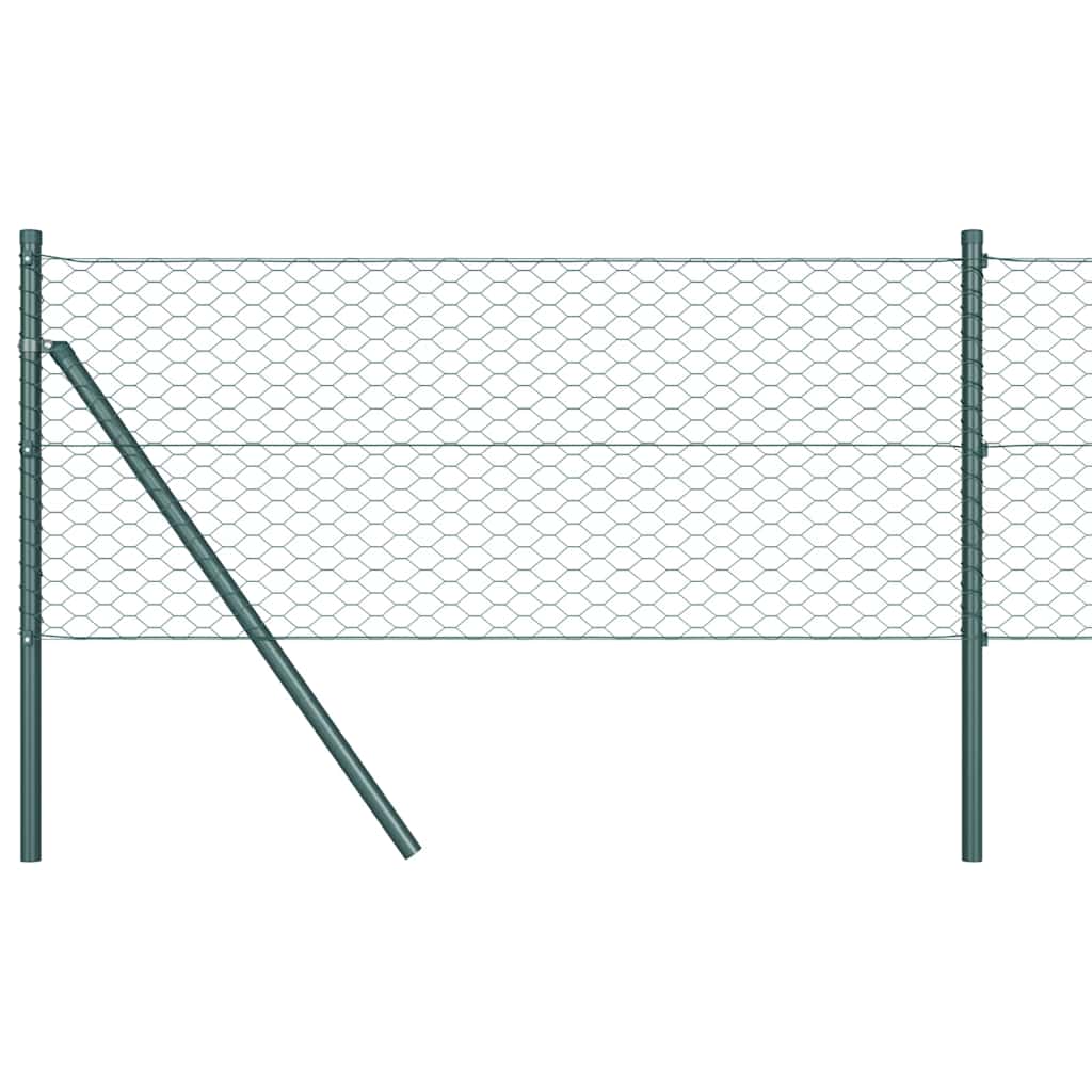 Heksagonalna ograda 0,6 x 50 m PVC Zelena