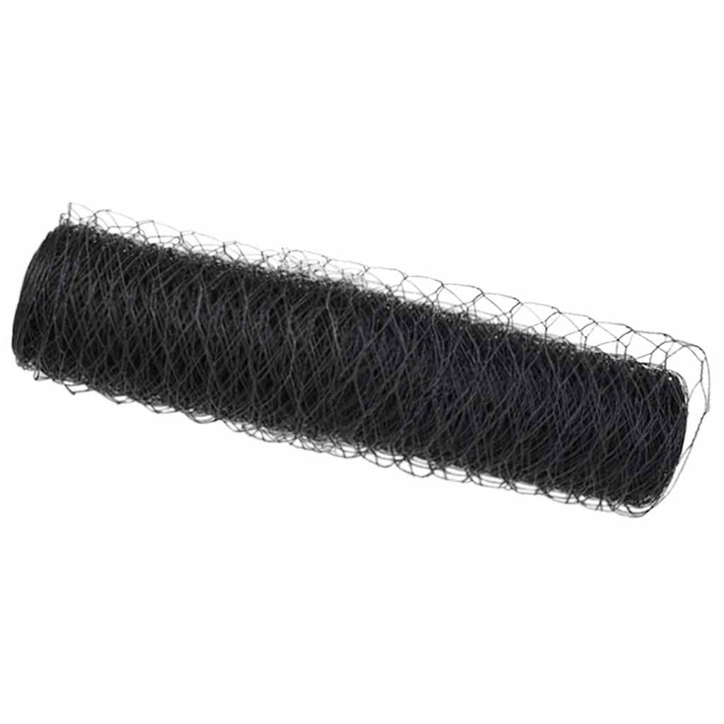 Heksagonalna ograda 0,8 x 10 m PVC Siva