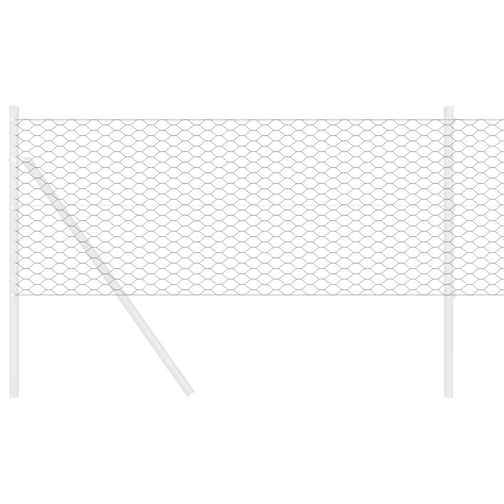 Heksagonalna ograda 0,8 x 10 m PVC Siva