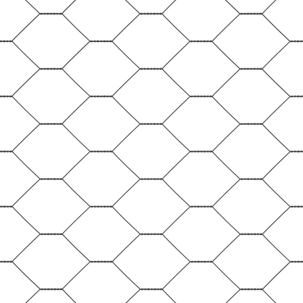 Heksagonalna ograda 1,4 x 10 m PVC Siva