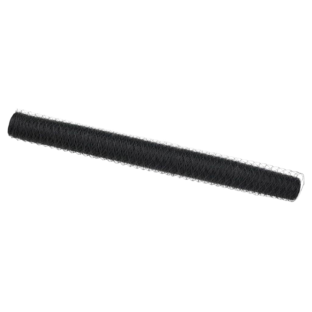 Heksagonalna ograda 1,4 x 10 m PVC Siva