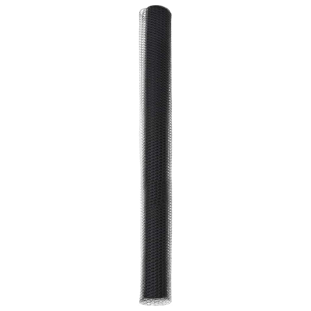 Heksagonalna ograda 1,5 x 10 m PVC Siva