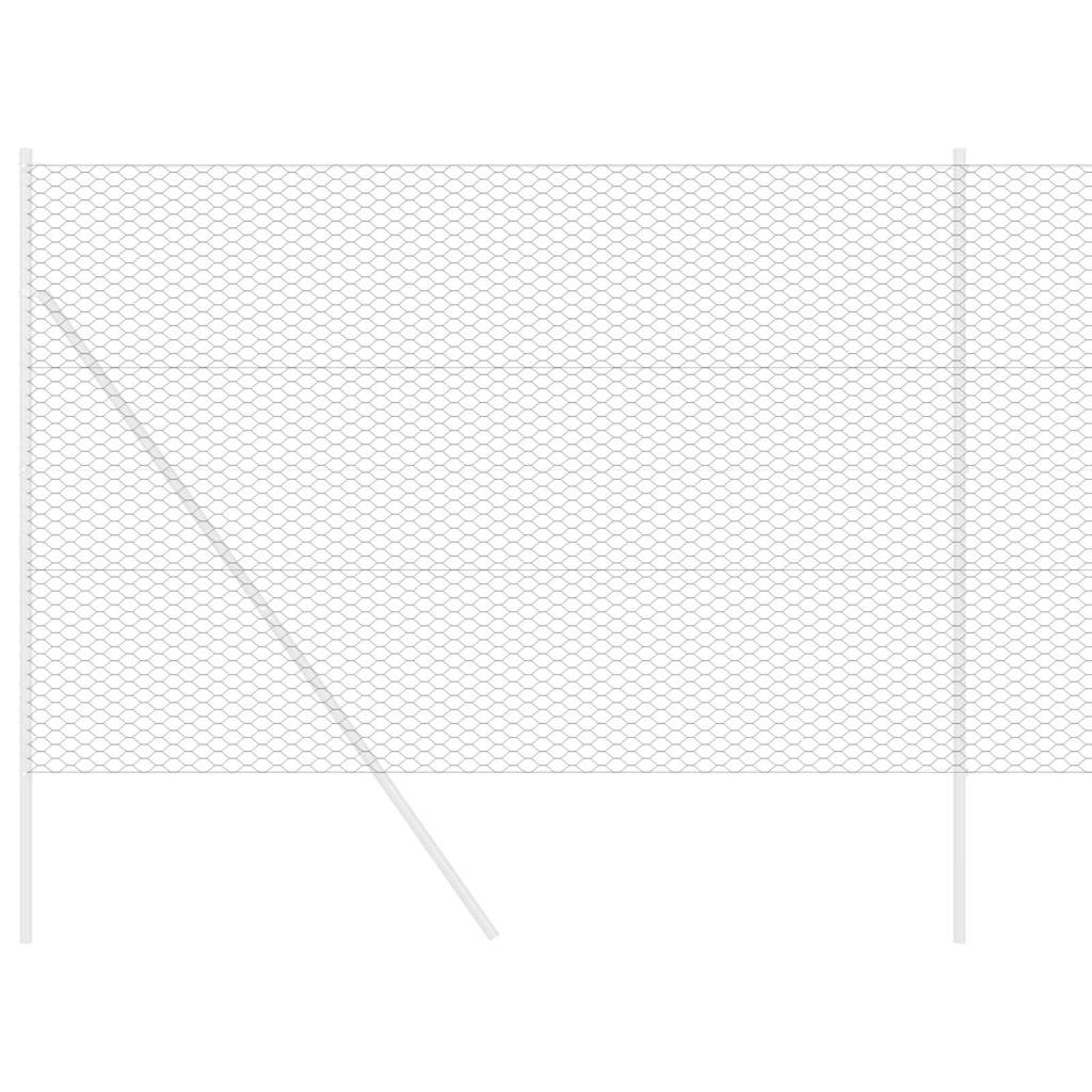 Heksagonalna ograda 1,5 x 10 m PVC Siva