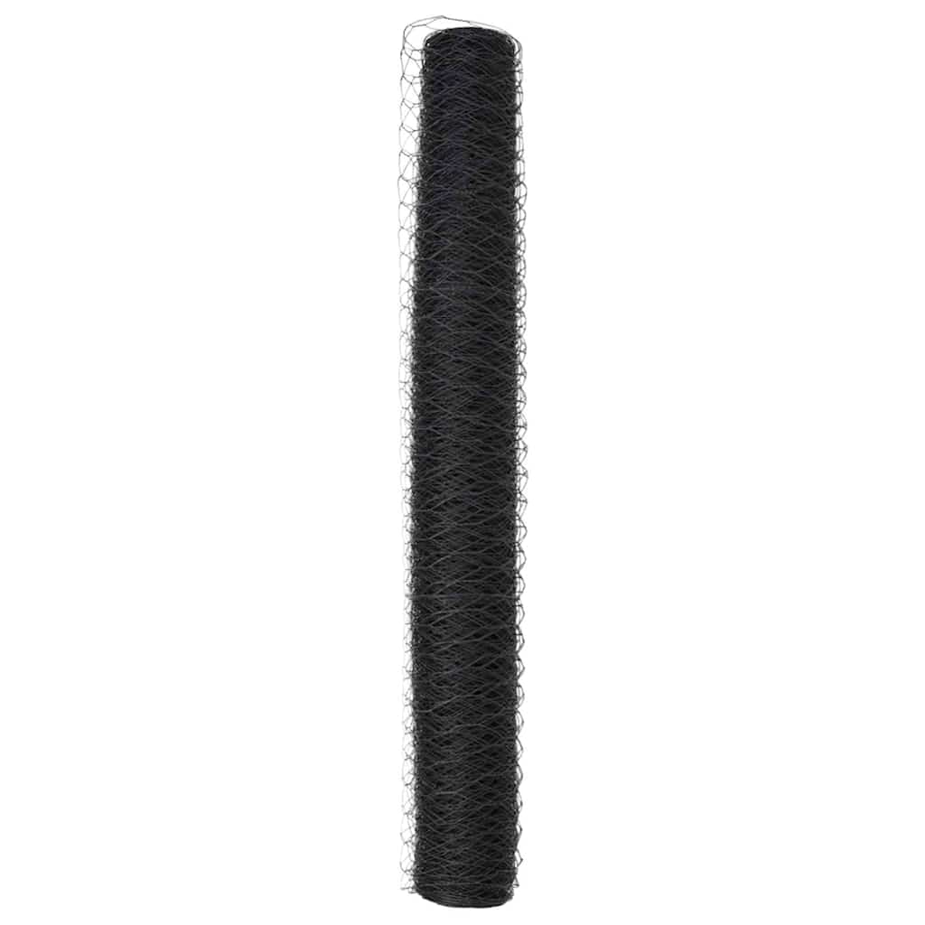 Heksagonalna ograda 1,4 x 50 m PVC Siva
