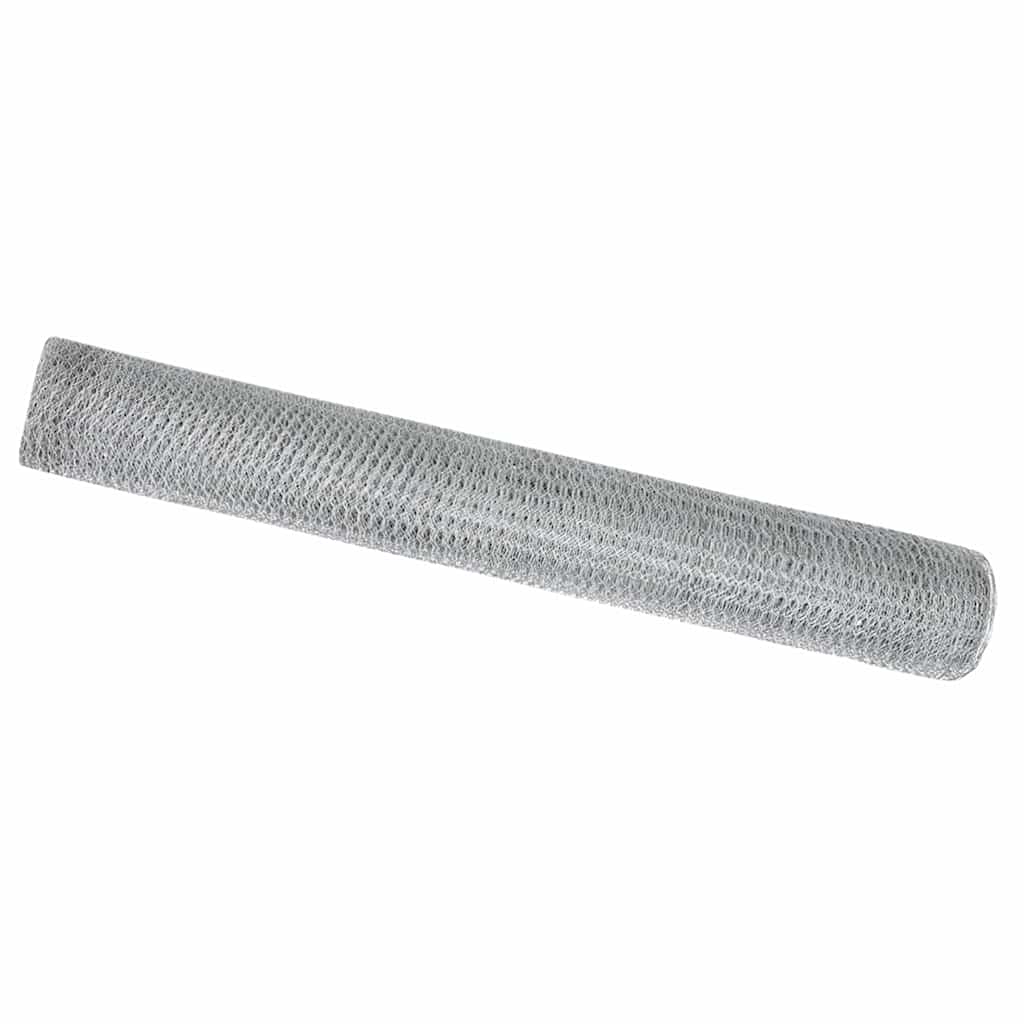 Heksagonalna ograda Srebrno 1,4 x 25 m Pocinčani čelik