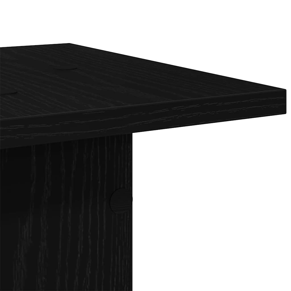 Stalak za biljke 2 pcs Crni hrast 30 x 30 x 95 cm