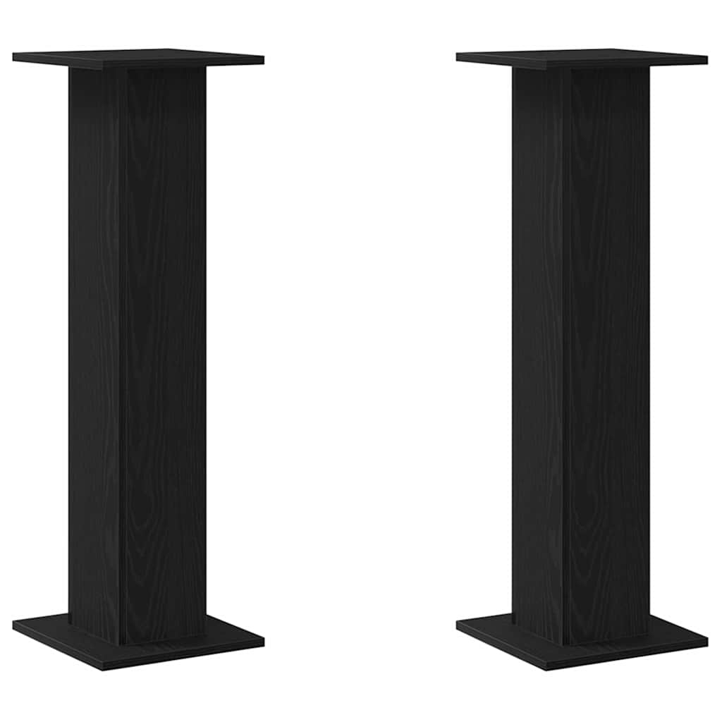 Stalak za biljke 2 pcs Crni hrast 30 x 30 x 95 cm