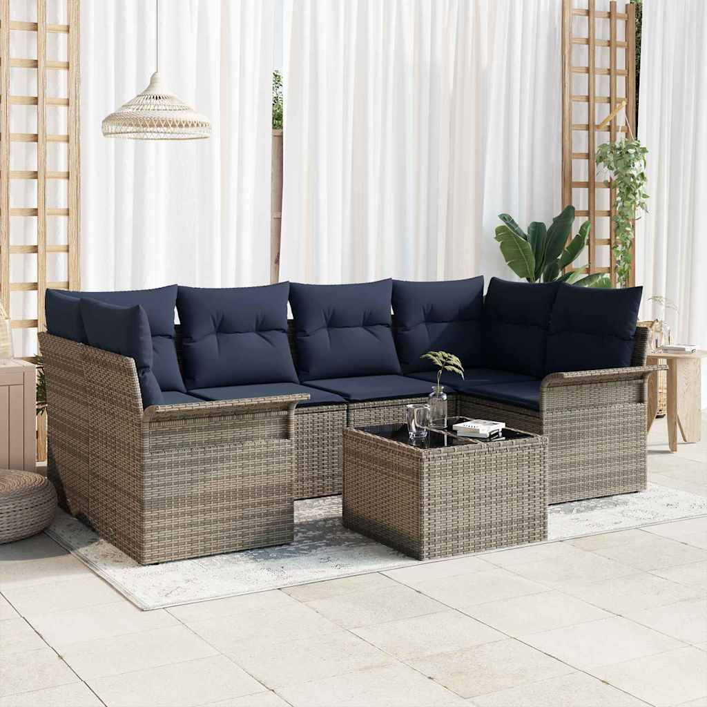 Sjedeća garnitura za vrt 7 kom. poliratan 234 x 132,5 x 85 cm