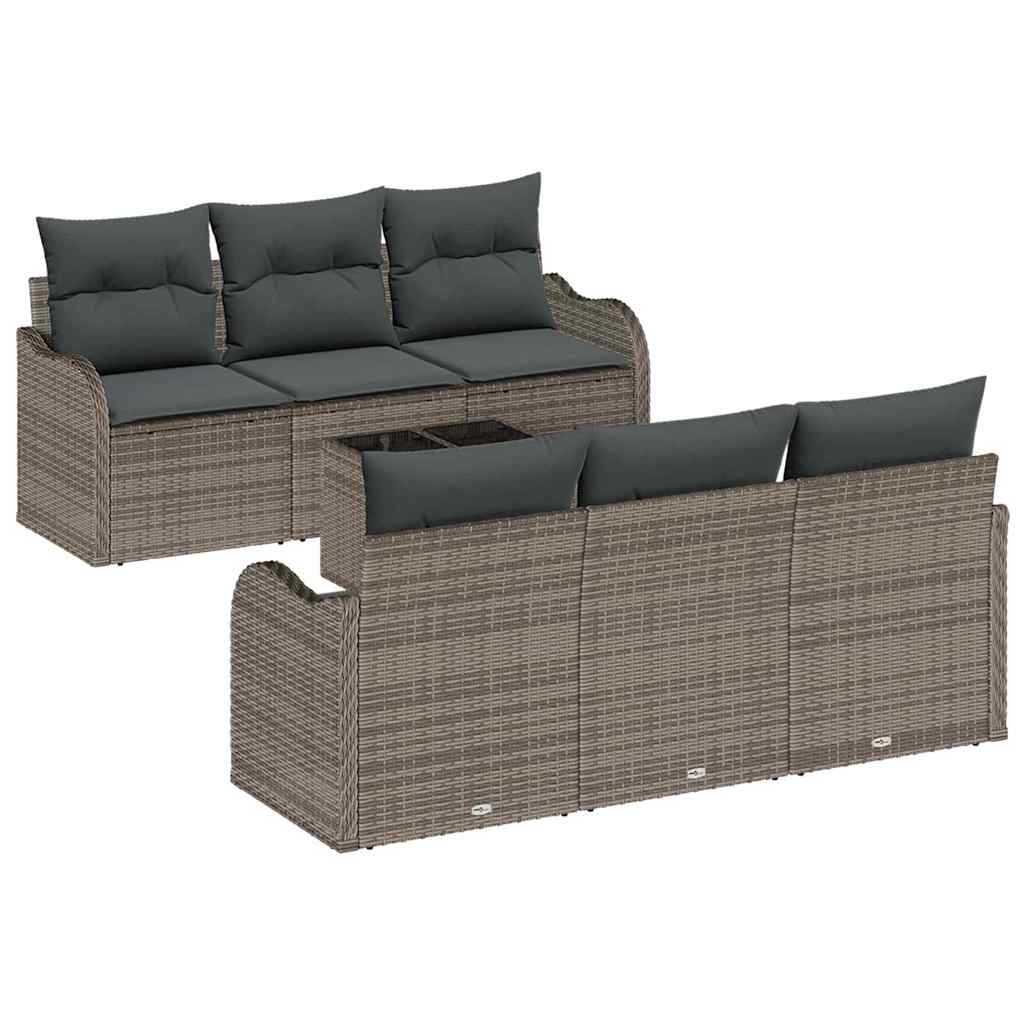 Sjedeća garnitura za vrt Siva 55 x 55 x 37 cm poliratan