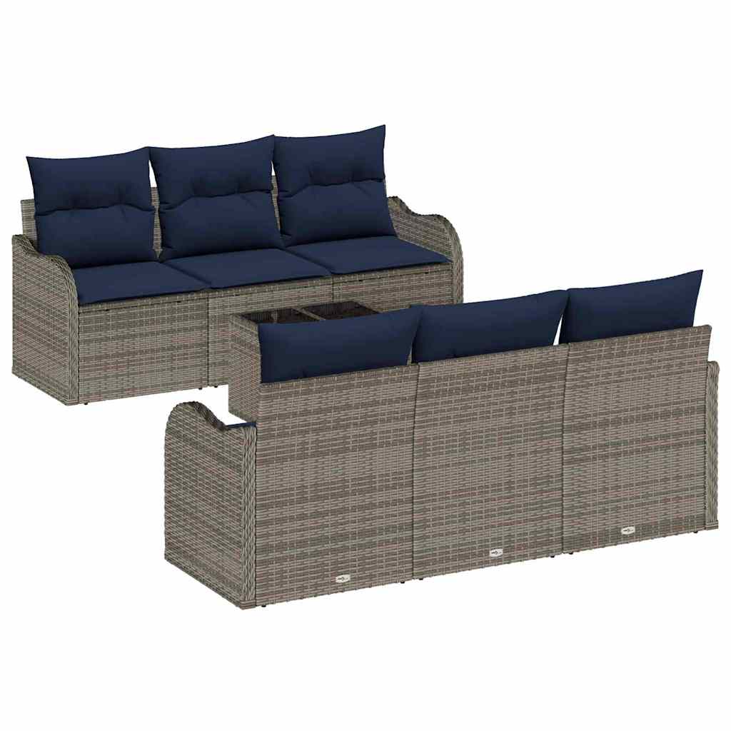 Sjedeća garnitura za vrt Siva 55 x 55 x 37 cm poliratan