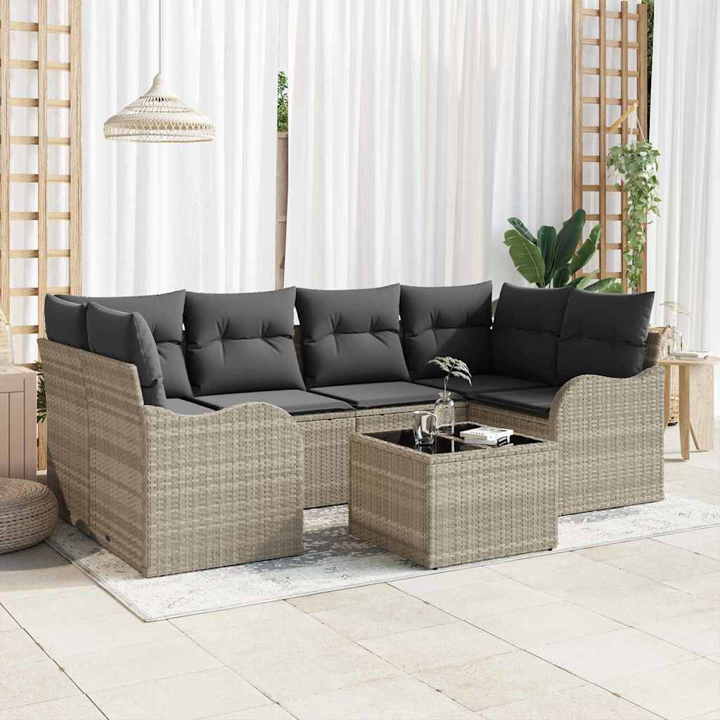 Sjedeća garnitura za vrt Svijetlo siva 55 x 55 x 37 cm
