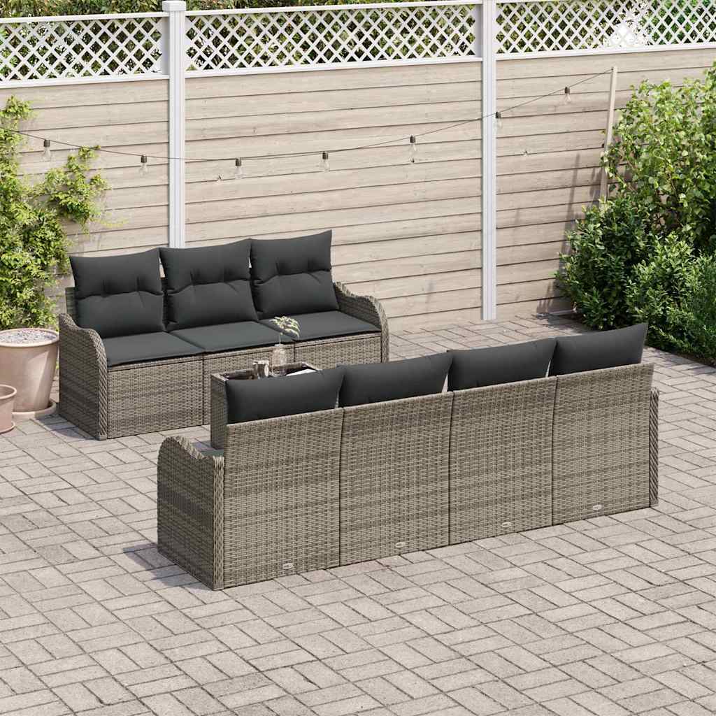 Sjedeća garnitura za vrt Siva 55 x 55 x 37 cm poliratan