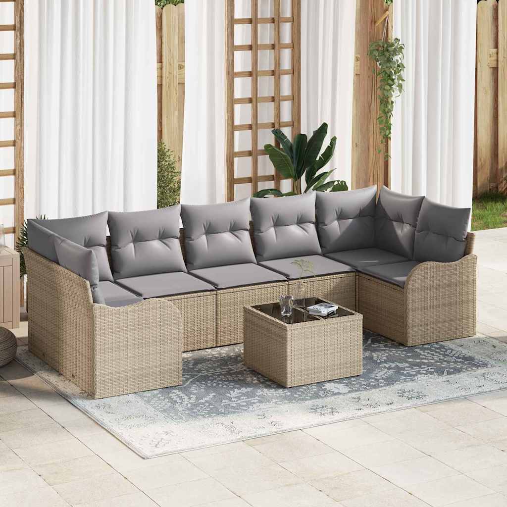 Sjedeća garnitura za vrt Bež 55 x 55 x 37 cm poliratan
