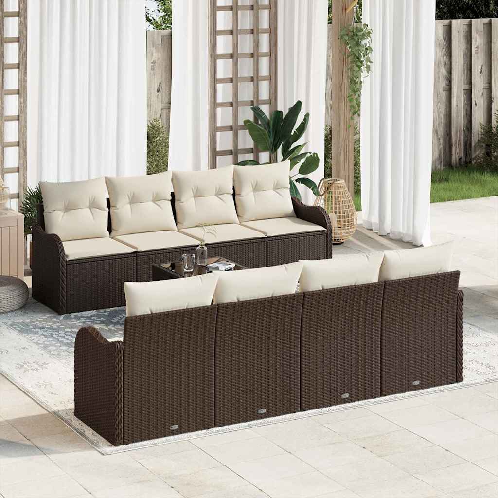 Sjedeća garnitura za vrt Smeđa 55 x 55 x 37 cm poliratan