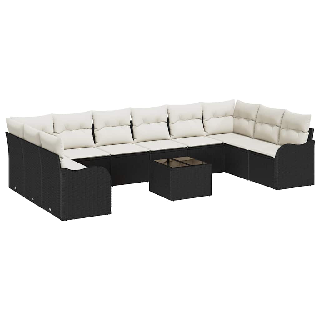 Sjedeća garnitura za vrt Crna 55 x 55 x 37 cm poliratan