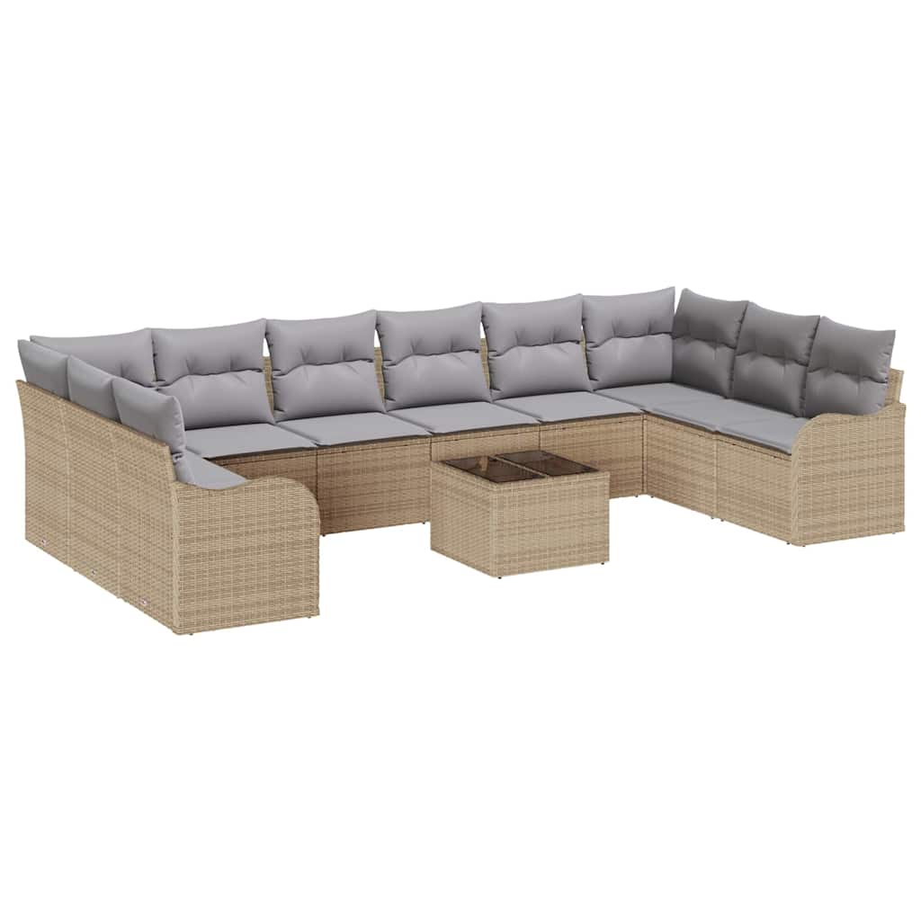 Sjedeća garnitura za vrt Bež 55 x 55 x 37 cm poliratan