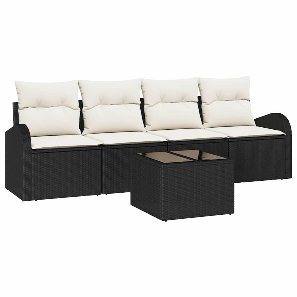 Sjedeća garnitura za vrt Crna 55 x 55 x 37 cm poliratan