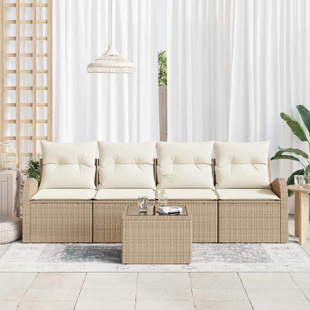 Sjedeća garnitura za vrt Bež 55 x 55 x 37 cm poliratan