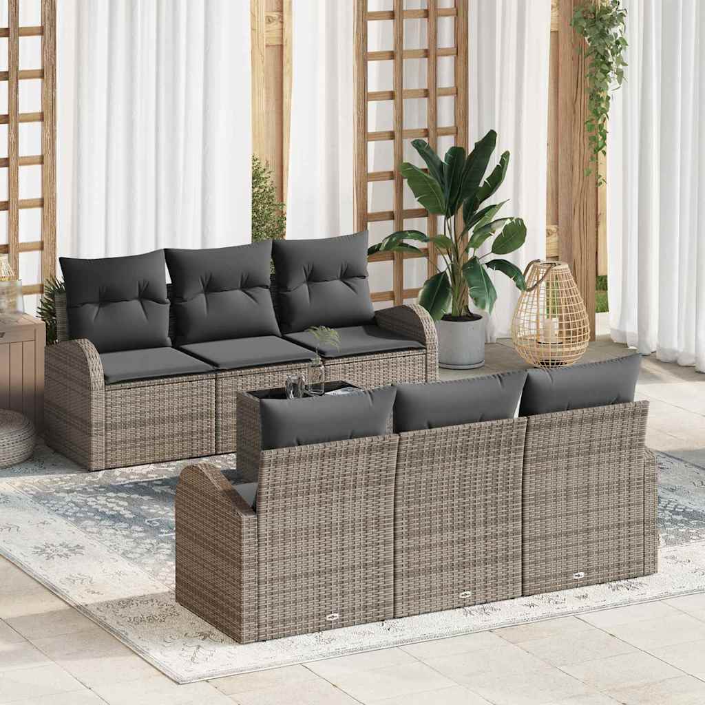 Sjedeća garnitura za vrt Siva 55 x 55 x 37 cm poliratan