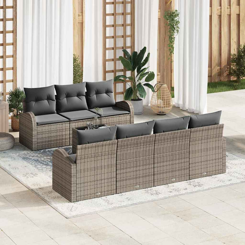 Sjedeća garnitura za vrt Siva 55 x 55 x 37 cm poliratan