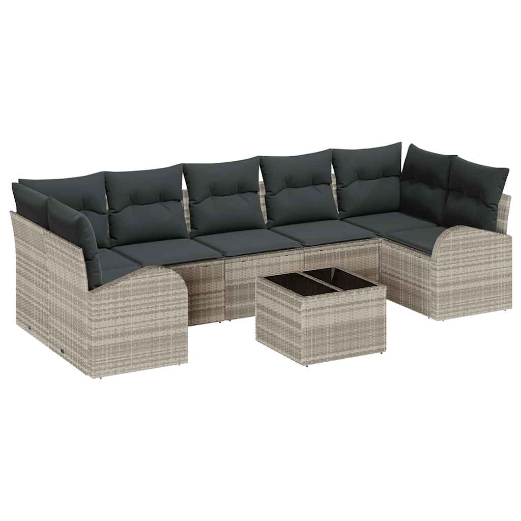 Sjedeća garnitura za vrt Svjetlosiva 55 x 55 x 37 cm poliratan