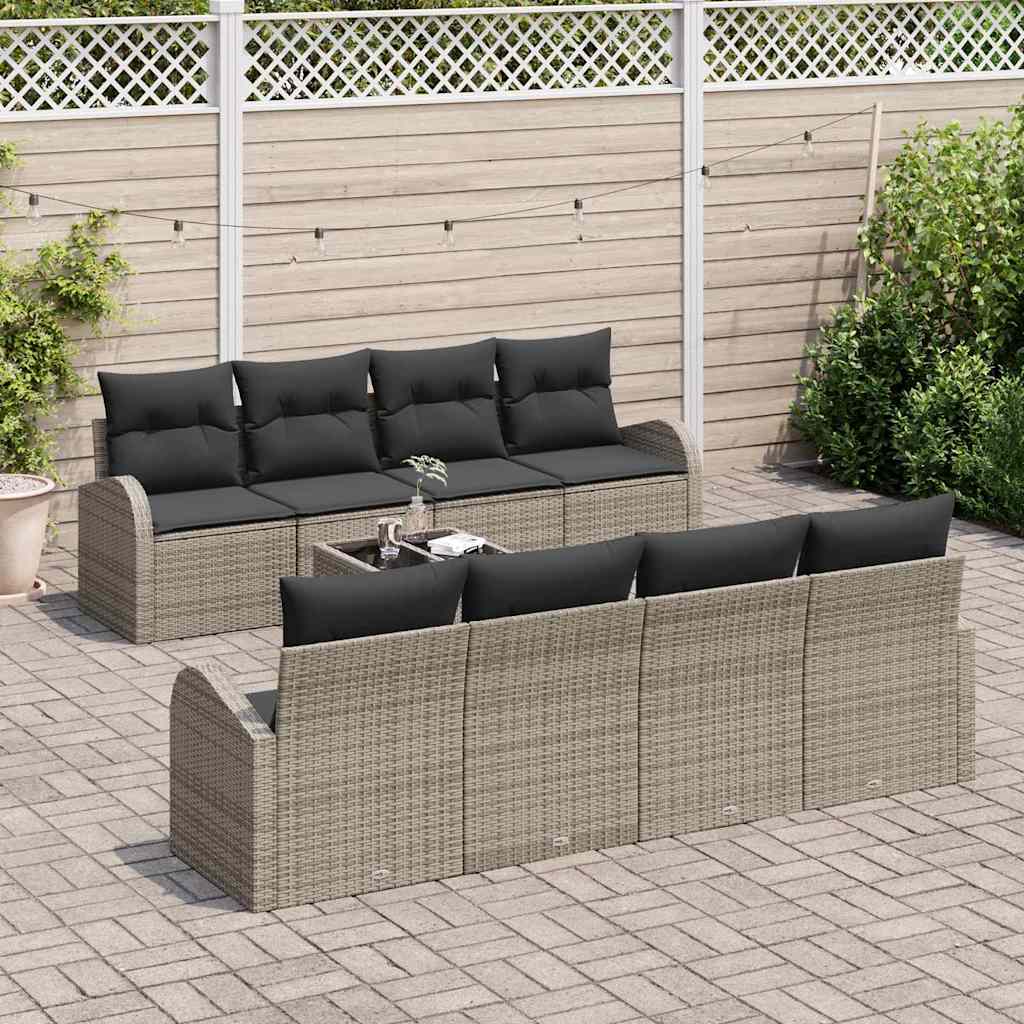 Sjedeća garnitura za vrt Siva 55 x 55 x 37 cm poliratan