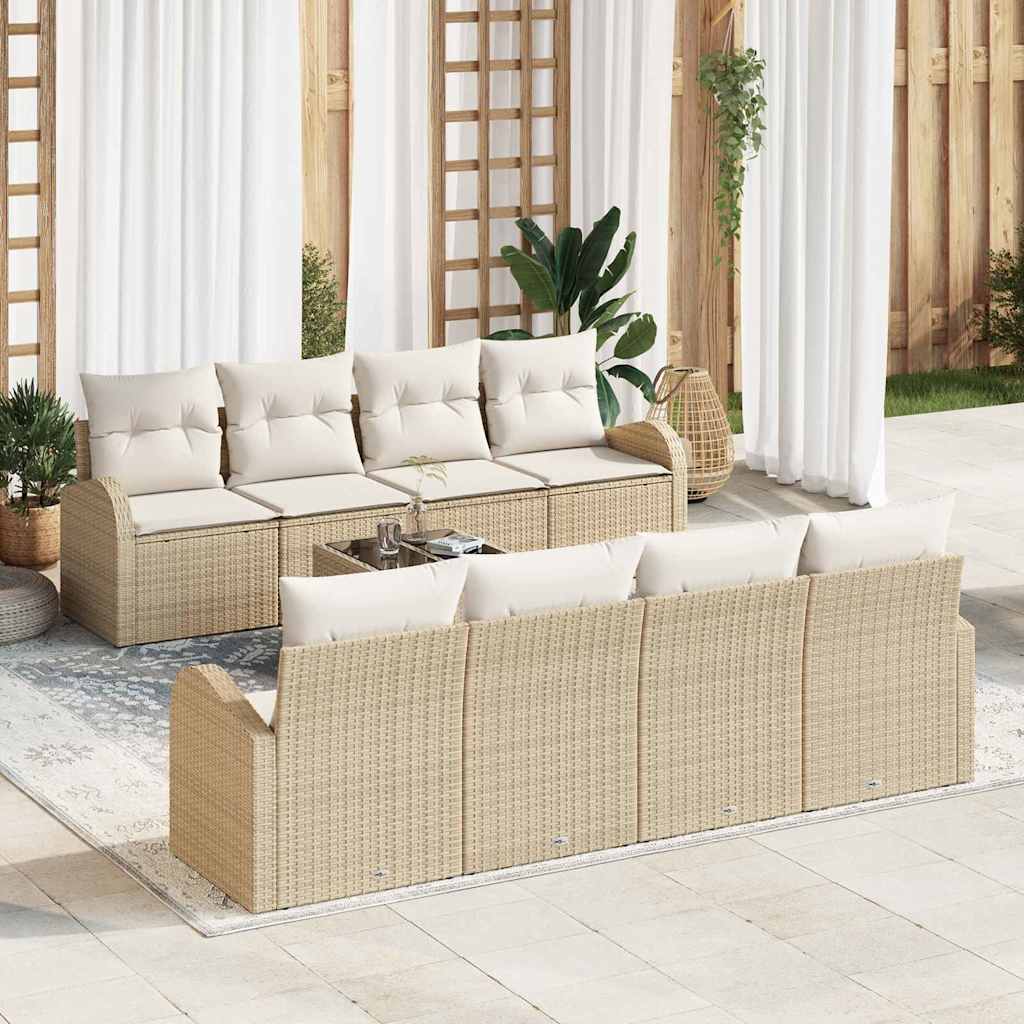 Sjedeća garnitura za vrt Bež 55 x 55 x 37 cm poliratan