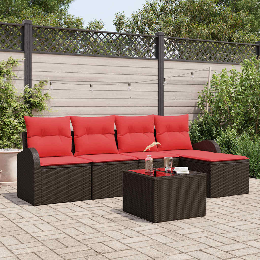 Sjedeća garnitura za vrt Smeđa poliratan