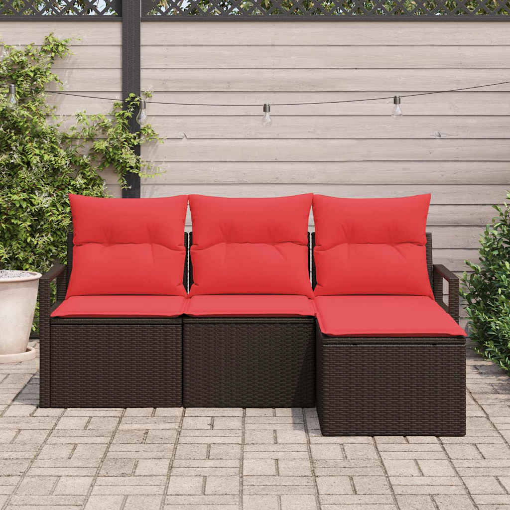Set sofe 4 pcs Smeđa poliratan
