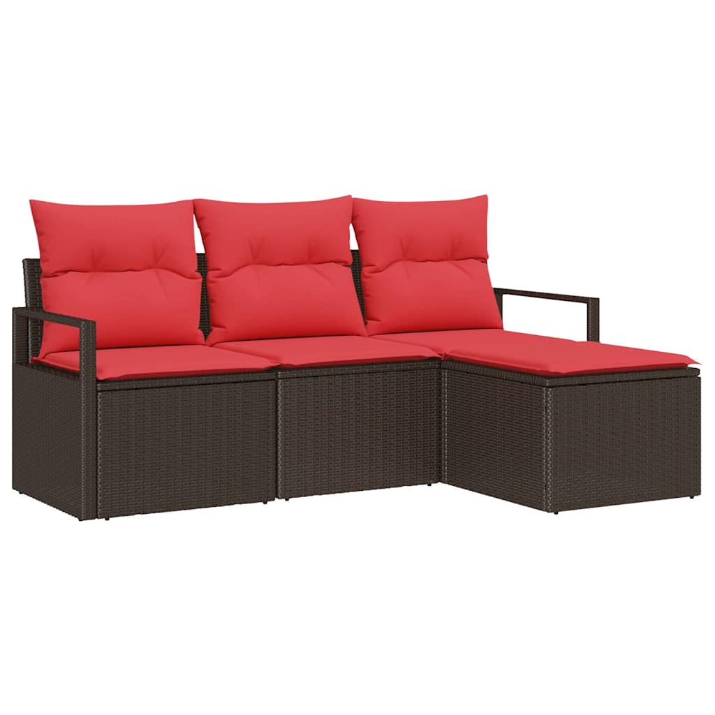 Set sofe 4 pcs Smeđa poliratan