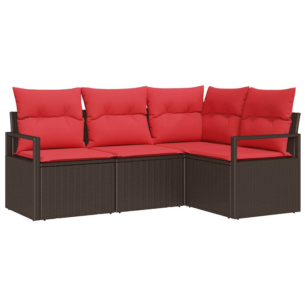 Set sofe 4 pcs Smeđa poliratan