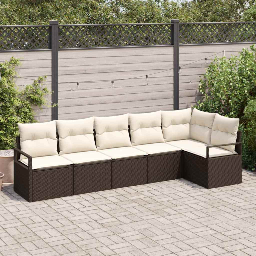 Set sofe 6 pcs Smeđa poliratan