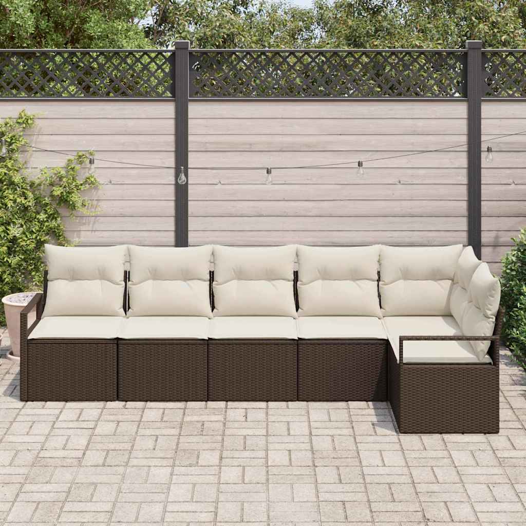 Set sofe 6 pcs Smeđa poliratan