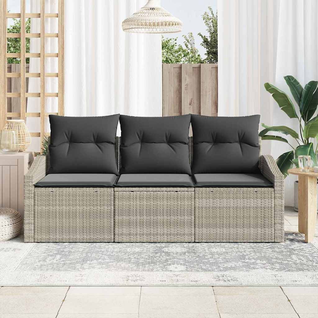 Set sofe s jastukom 3 pcs Svjetlosiva poliratan