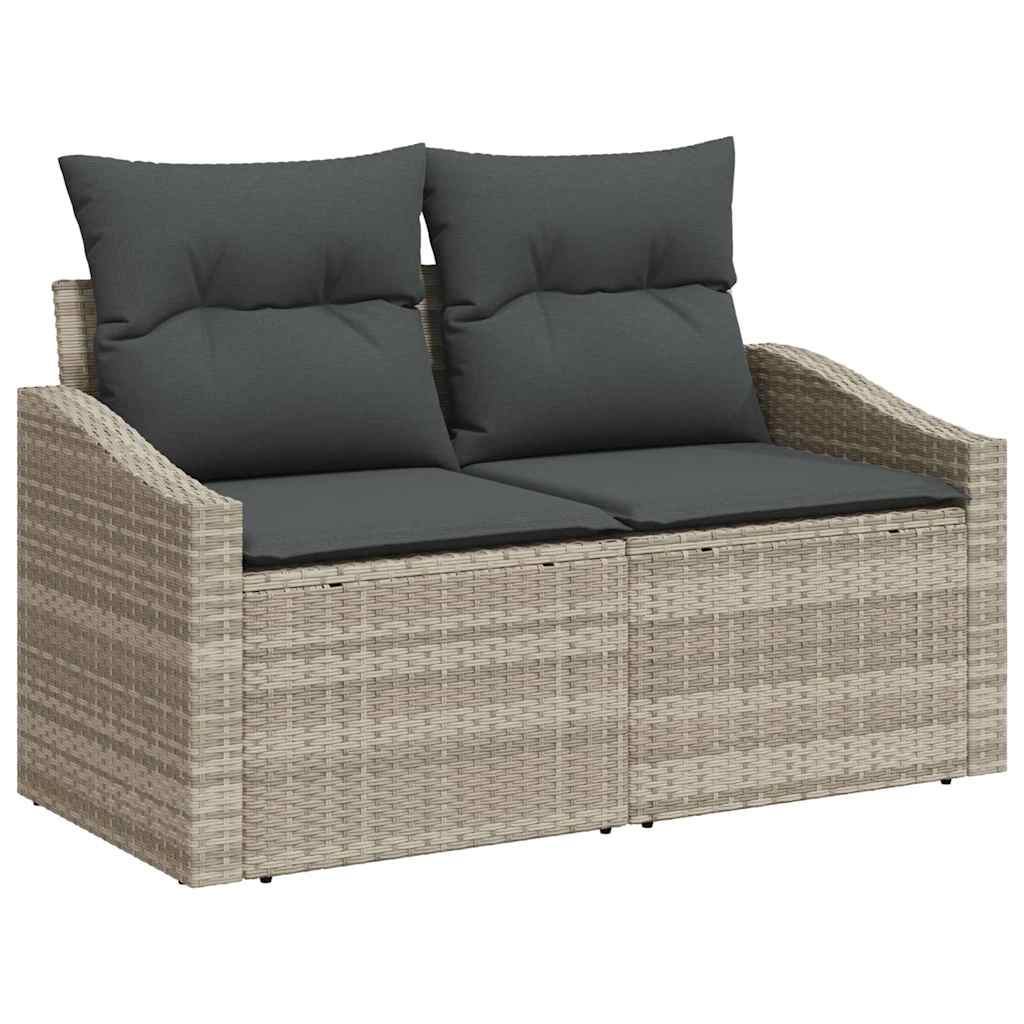 Set sofe s jastukom s jastukom 5 pcs Svijetlo siva poliratan