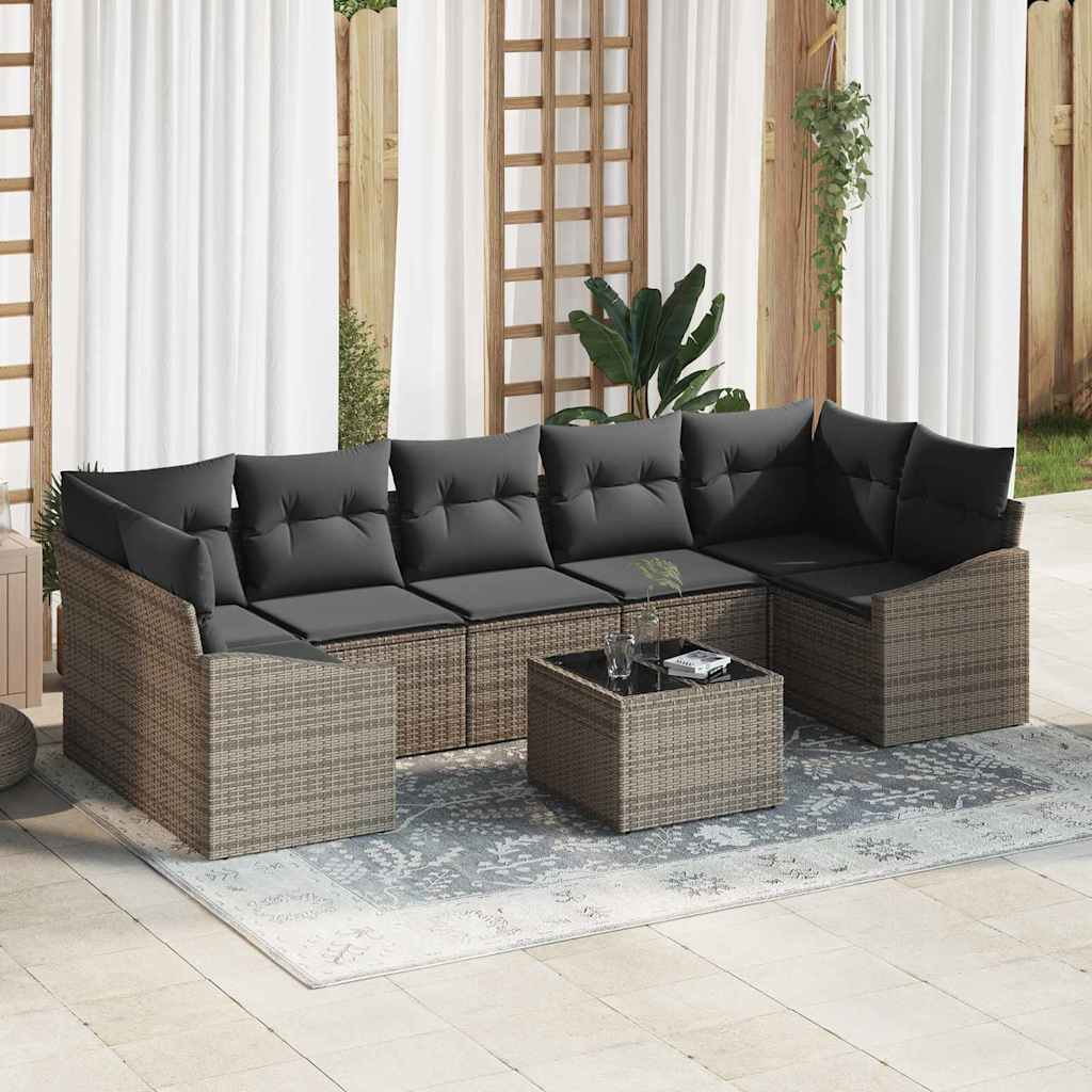 Set sofe s jastukom s jastukom Siva 55 x 55 x 37 cm poliratan