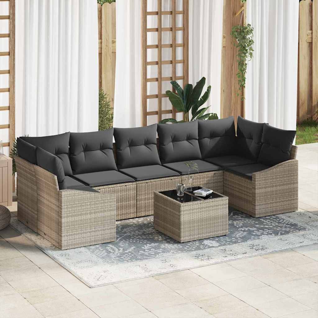 Set sofe s jastukom Svijetlo siva 55 x 55 x 37 cm poliratan