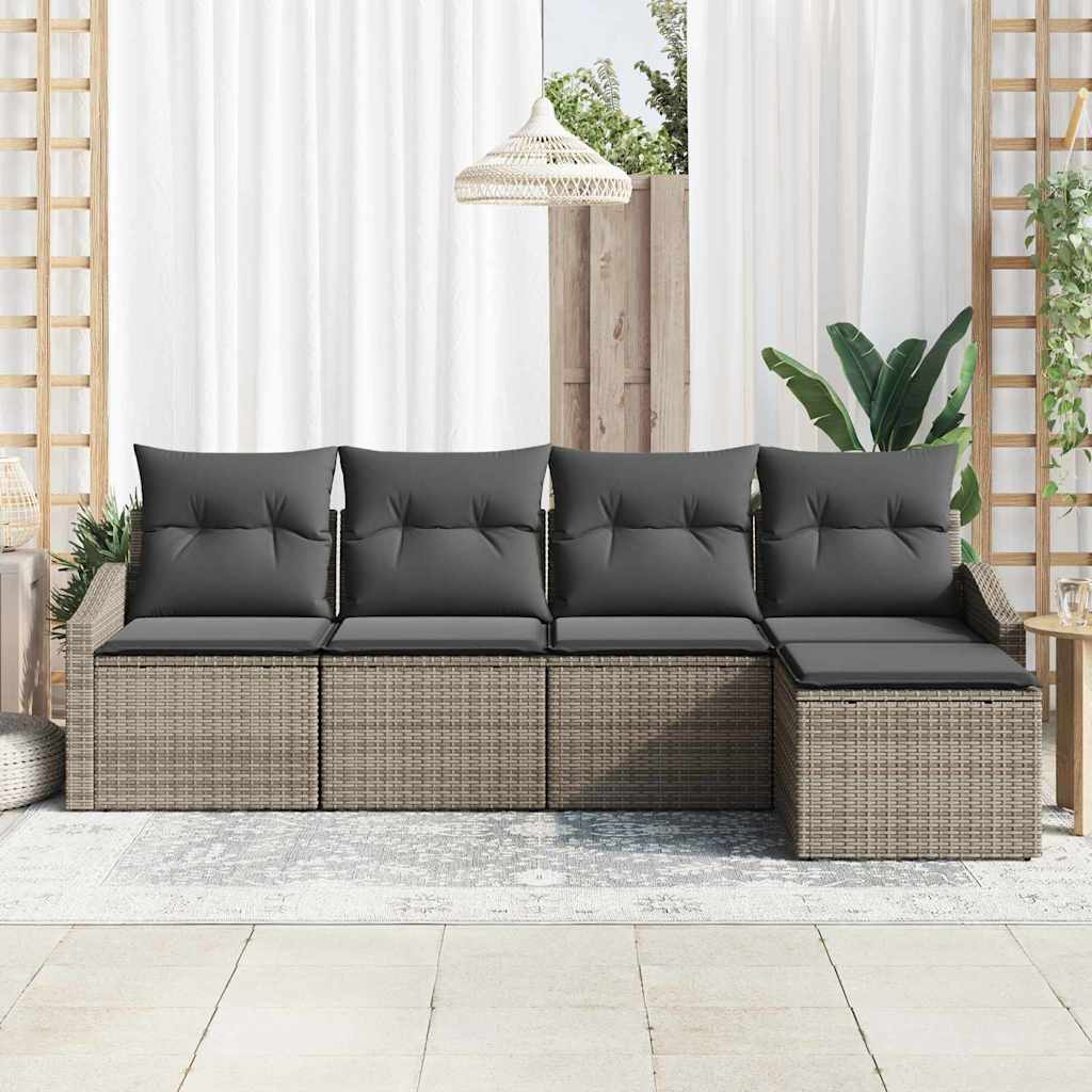 Set sofe s jastukom 5 pcs Siva poliratan
