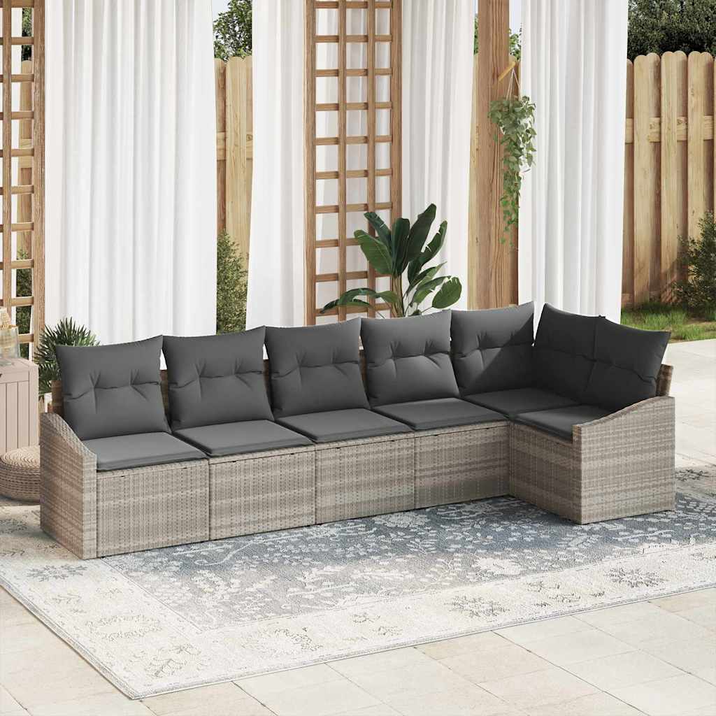 Set sofe s jastukom 6 pcs Svjetlosiva poliratan