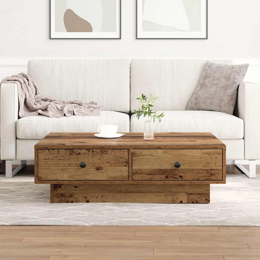 Kava Stol Staro drvo 90 x 90 x 28 cm Konstruirano drvo