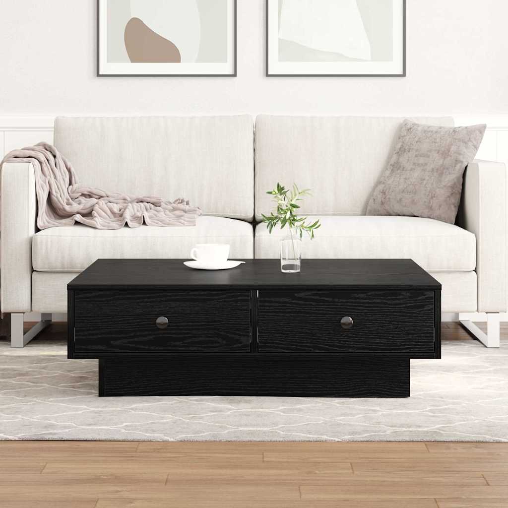 Kava Stol Crni hrast 90 x 90 x 28 cm Konstruirano drvo