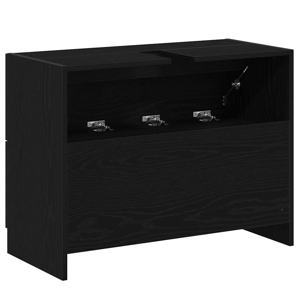 Kupaonski ormar Crni hrast 78 x 37 x 59 cm Konstruirano drvo